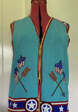 Ropa Hairston Roberson Beaded Vest American Indian Horse Stars Fringe