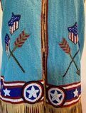 Ropa Hairston Roberson Beaded Vest American Indian Horse Stars Fringe