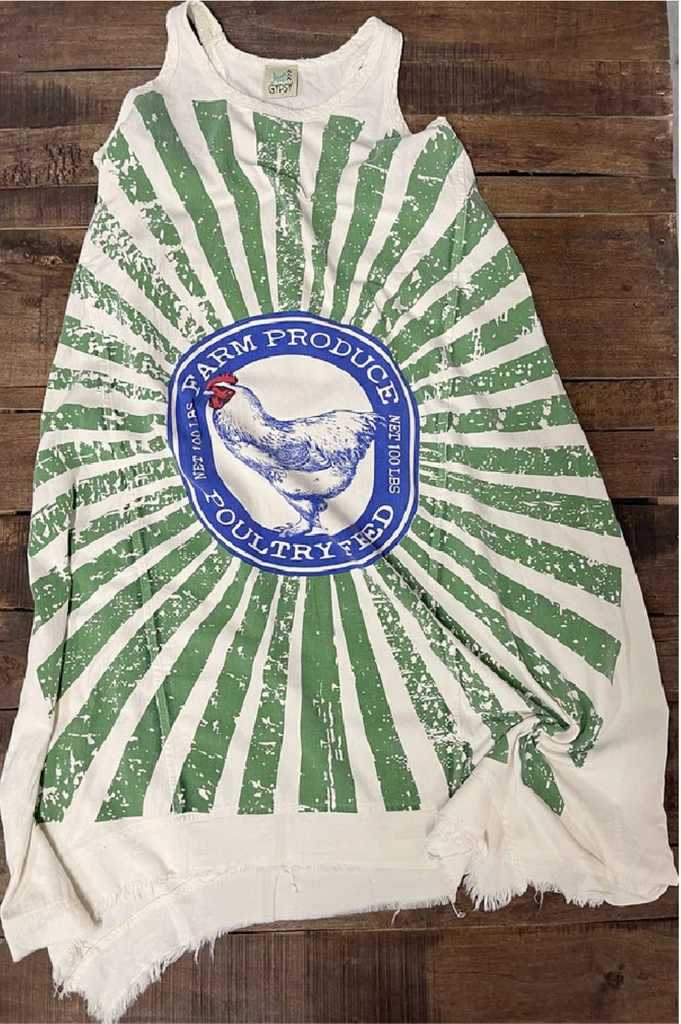 Rooster Morning Harvest  Farm Tank Dress