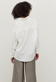 Oversized 100% Cotton Panel Essential White Shirt