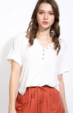 Contemporary Raw Edge  Knit Top