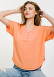Contemporary Raw Edge  Knit Top