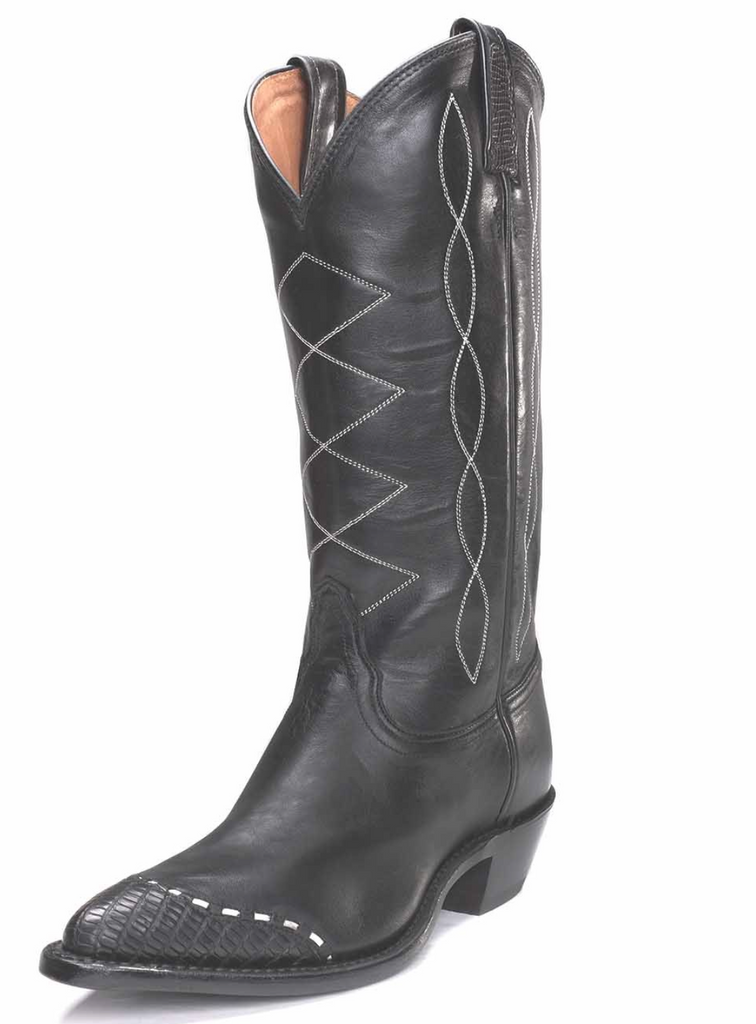 Tony Lama Black Boots with Lizard Toe Tony Lama Black Boots with Lizard Toe