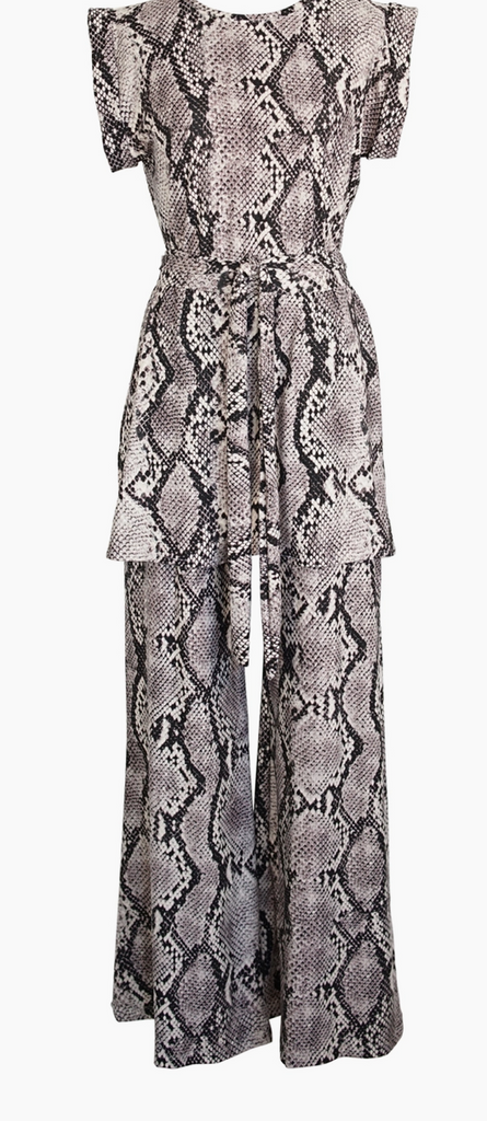 Jennafer Grace Palazzo Snakeskin Pants