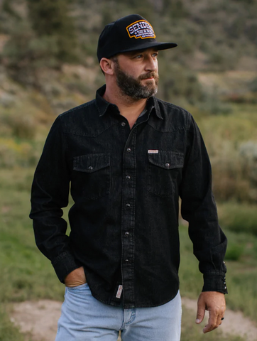 The Wyatt Western Men's Shirt Midnight Black