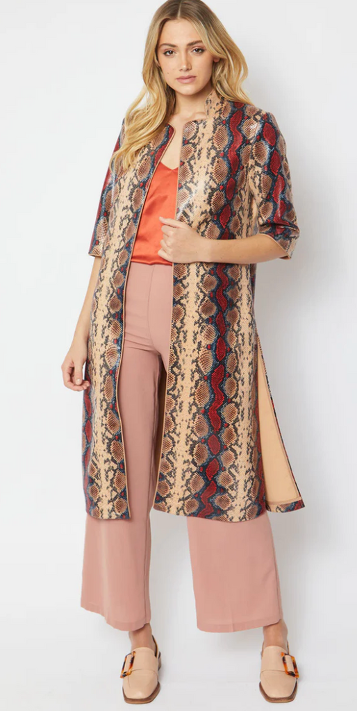 Snakeskin Maxi Jacket One Size
