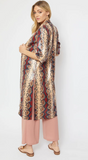 Snakeskin Maxi Jacket One Size