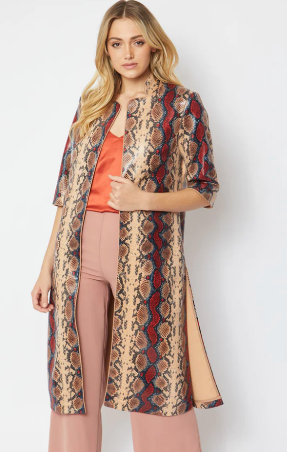 Snakeskin Maxi Jacket One Size