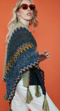 Boho Shawl Zig Zag Tassels