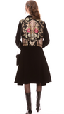 Multicolor Black Brocade Coat