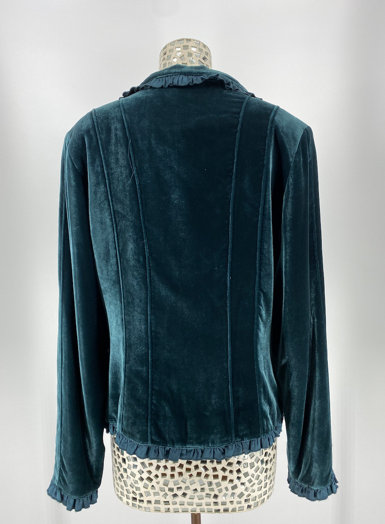 Double D Ranch Velvet/Silk Teal Jacket