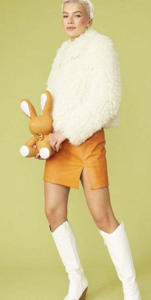 Cream Shearling Faux Fur Jacket