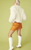 Cream Shearling Faux Fur Jacket