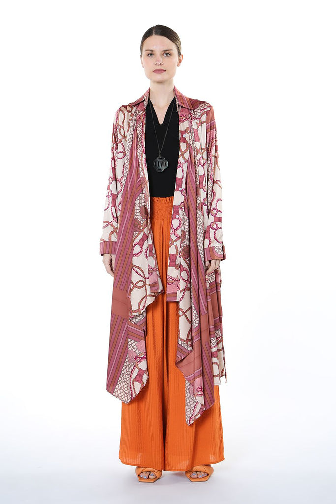 Pink Vintage Pattern Ropes Kimono One Size!