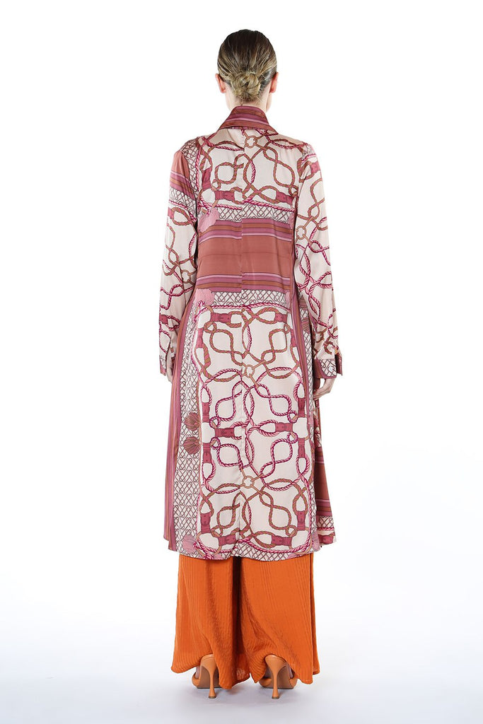 Pink Vintage Pattern Ropes Kimono One Size!