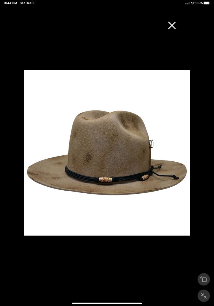 Distressed Huck Dirty Sand Custom Hat