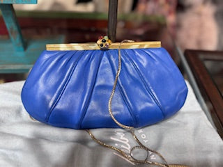 Judith Leiber Cobalt Blue Purse Immaculate!