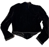 VINTAGE VELVET JACKET CROSS STUDS