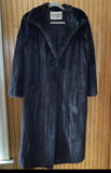 Black Mink Coat Female Pelts Vintage S/M