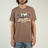 ALL HAT NO CATTLE T-SHIRT BROWN