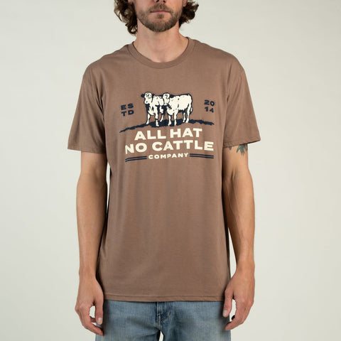 ALL HAT NO CATTLE T-SHIRT BROWN