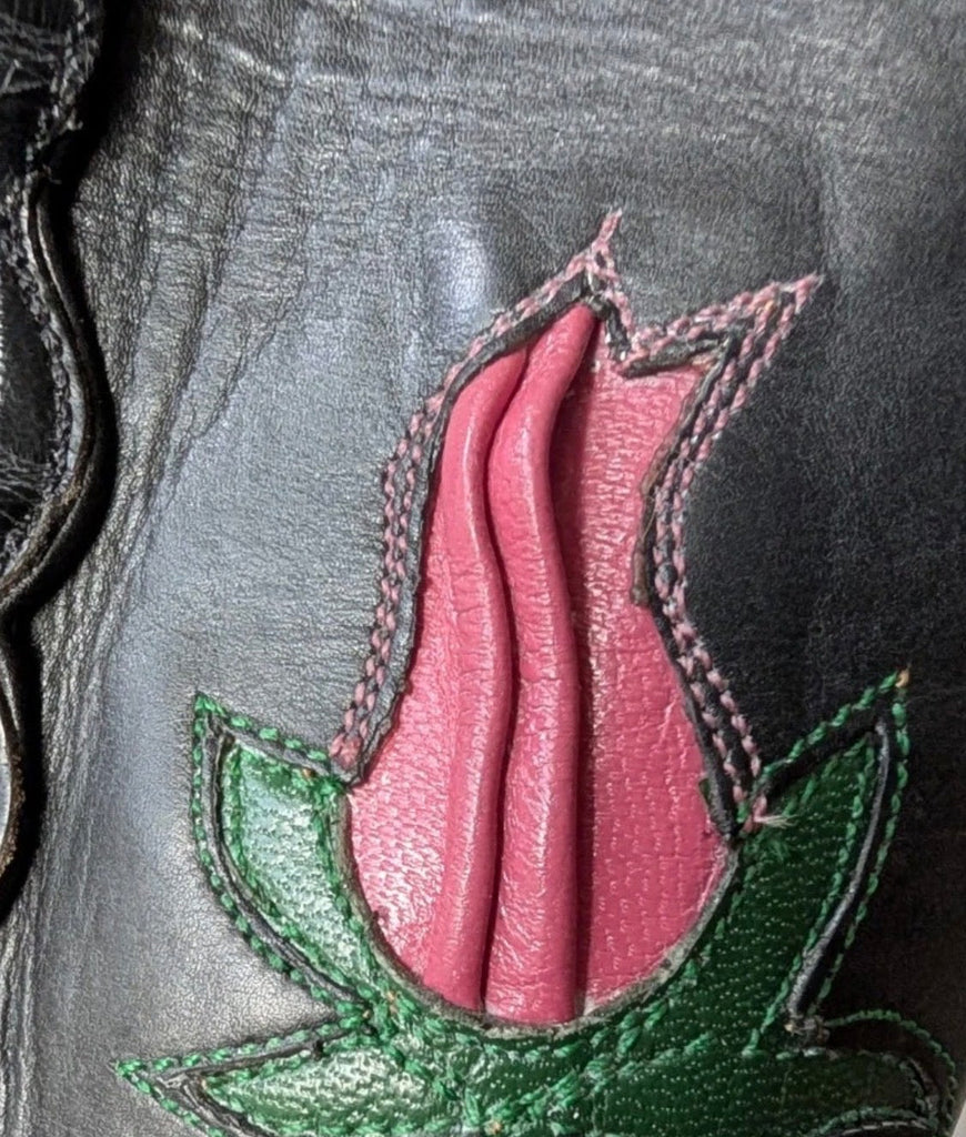 Très Outlaws Custom Crocodile Pink Floral Boots
