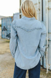 Rowdy Ruffles Denim Shirt