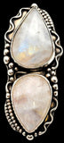 Double Moonstone Sterling Custom Ring