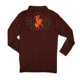 SHOW PONY EMBROIDERED WESTERN PEARL SNAP SHIRT L/S