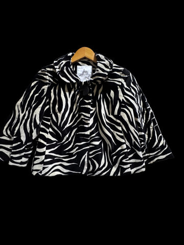 Milly Zebra Velvet Jacket Sz 2