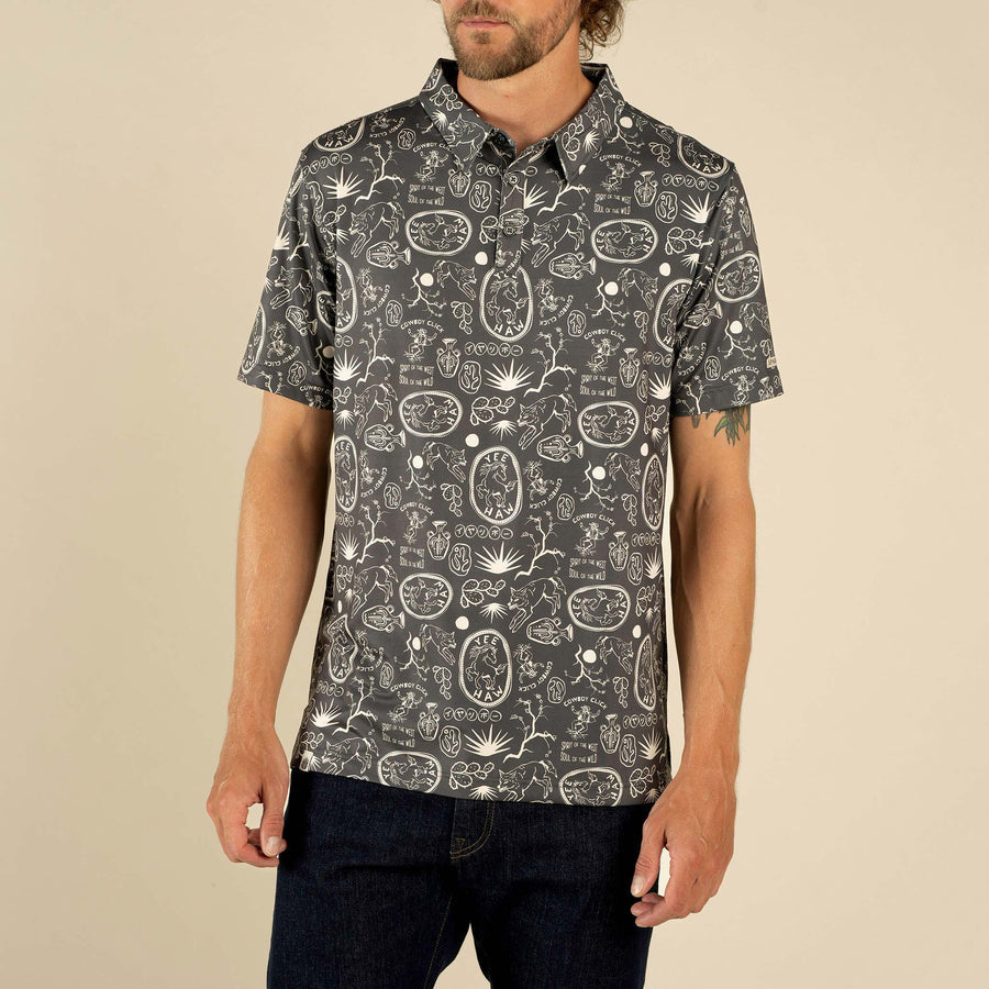 High Noon Performance Polo - Nopal Cosmico
