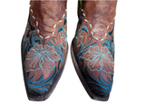 Erin 13” Brown  Teal Boots 8.5