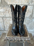 Vintage Heavily Hand Tooled Inlay 8.5B Boots