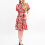 Dominga Red Patterned Dress