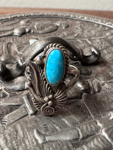 LETRICIA LARGO NAVAJO SS TURQUOISE RING 5