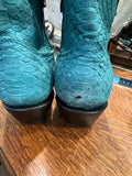 Corral Turquoise Python Ankle Boots EUC 9B