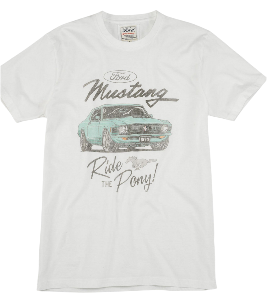 Ford Mustang Ride The Pony Vintage Fade T-Shirt