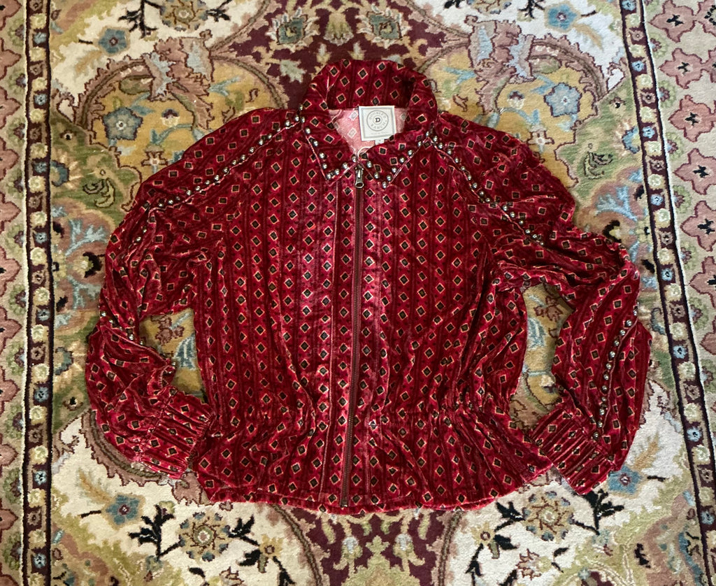 Double D Ranch Shirt Jacket Pueblo Perdido Velvet Studded S
