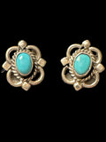 JUDY LARGO NAVAJO EARRINGS KINGMAN TURQUOISE