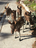 Miniature Metal Donkey Scrollwork Yard Art
