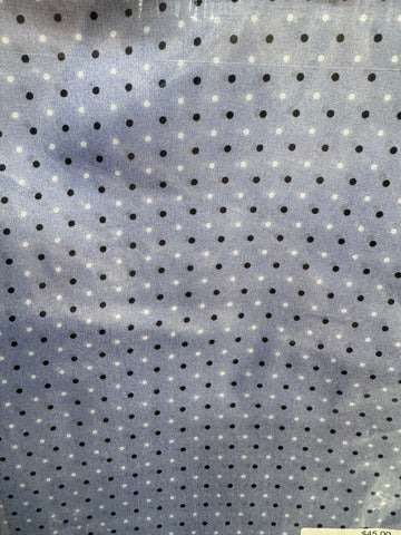 Cowboy Polka Dot Slate Blue Silk Scarf Wild Rag
