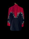Red Blk Zip Zebra Jacket M
