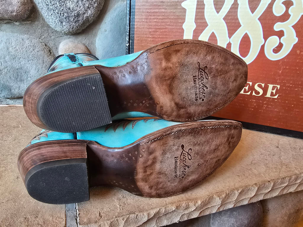 NIB Lucchese Mad Dog Leather Mayela Boots 8.5