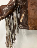 TONS of Fringe Brazilian Cowhide Jacket L NWT