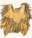 Vintage Buckskin Fringe Top Side Laces OOAK