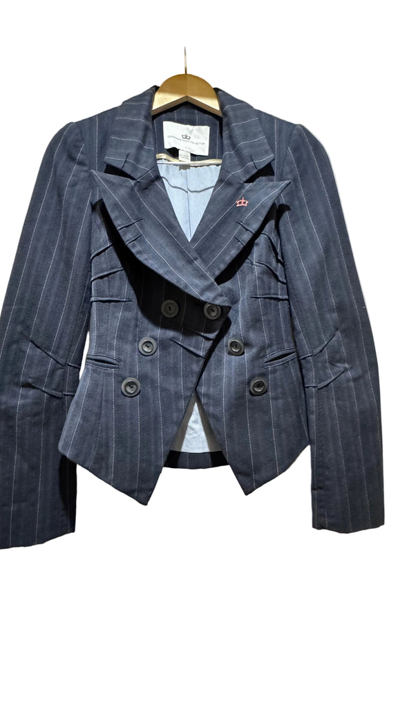 Vintage Designers Remix Pinstripe Blazer S