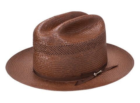 Open Road N Brown Shantung Vented Hat