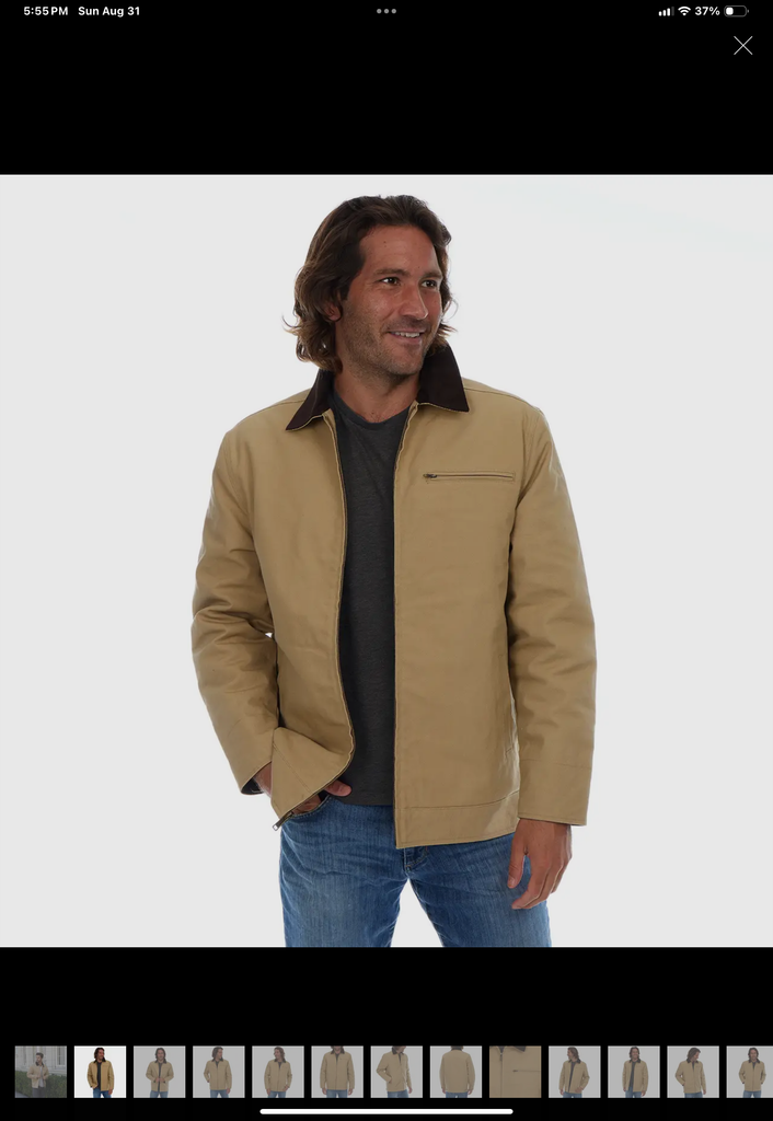 COTTON CANVAS ZIP JACKET
