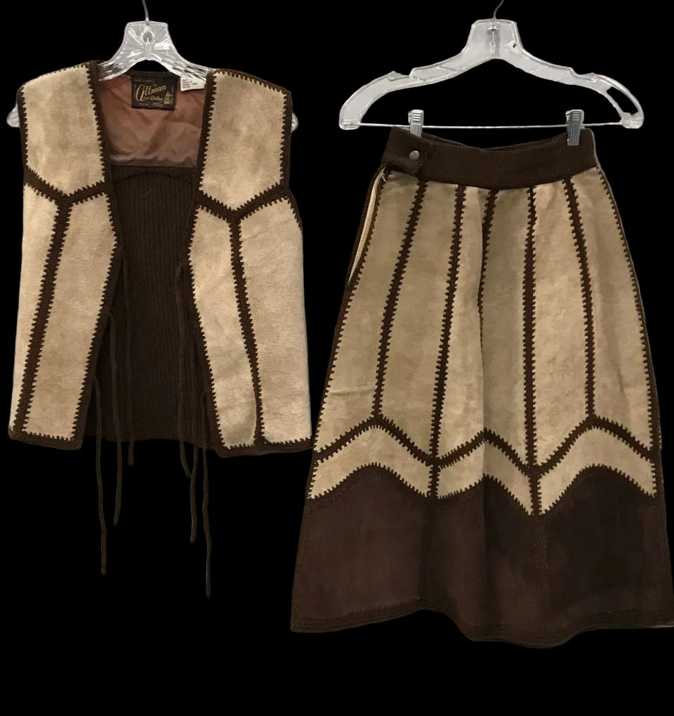 Vintage Suede Set Patchwork