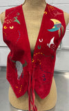 Vintage Hand Painted Vest Bronco Rider S